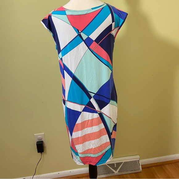 Tori Richard Honolulu Hawaii Geometric Multicolor Dress size M - Picture 3 of 8